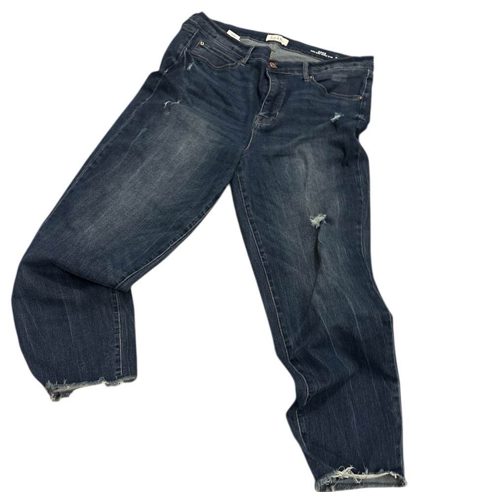 Nicole Miller soho high rise Ankle skim Denim Jeans with Loose hem